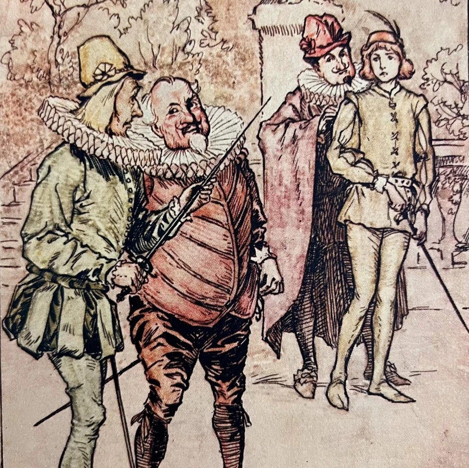 Impresión artística de Arthur Rackham 1909 La duodécima noche Cesario Shakespeare DWDD19 Foto 1 de 2