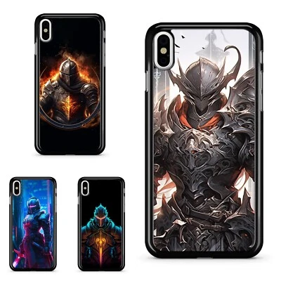 For Apple iPhone 12 13 14 15 16 Pro Max knight cyberpunk neon paladin TPU - Image 1 of 4