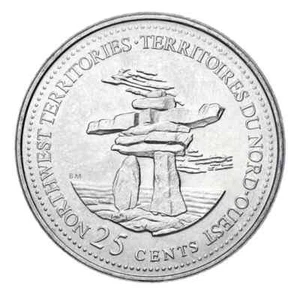 1992 CANADA 25¢ NORTHWEST TERRITORIES PROOF LIKE QUARTER COIN - Picture 1 of 2