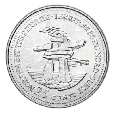 1992 CANADA 25¢ NORTHWEST TERRITORIES PROOF LIKE QUARTER COIN - Image 1 of 2