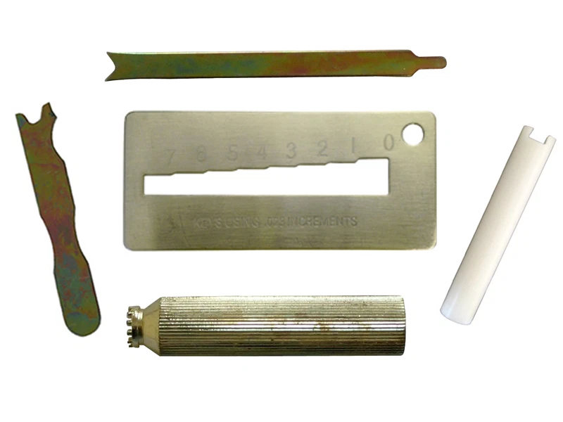 HOUSE GUARD HARDWARE Kwikset Rekey Cylinder Removal,Key Gauge Decoder,Cap Remover,Clamp,Follower Tool