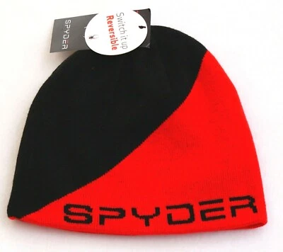 Gorro Spyder Reversible Negro y Rojo Calavera Para Hombre Talla Única Nuevo Con Etiquetas Foto 1 de 4