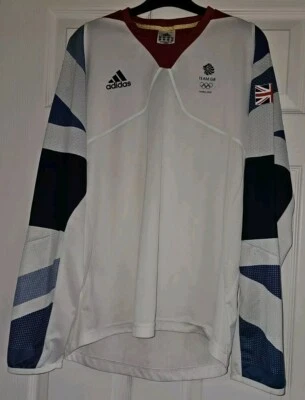 ADIDAS TEAM GB 2012 STELLA MCCARTNEY MENS RUN LONGSLEEVESHIRT SIZE 40/42 MEDIUM  - Image 1 of 3