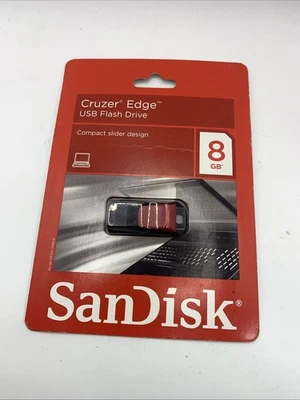 Unidad Flash SanDisk Negro Rojo Cruzer 8 GB USB 2.0 Almacenamiento Sellada de Fábrica Ver Fotos Foto 1 de 4