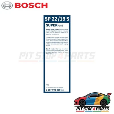 Bosch SP22/19S Wiper Blades Set Durable High Performance Automotive Part - Image 1 of 3