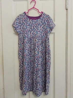 Vestido Camisa de Día Lands' End Niños 6x Niñas Estampado Floral 100% Algodón Manga Corta E2 Foto 1 de 4