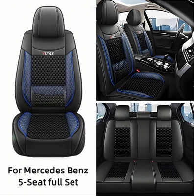 Juego completo de 5 asientos de cuero PU con rosca de hielo para Mercedes Benz G500 G550 AMG Foto 1 de 4