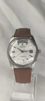 Reloj Automático Vintage Ricoh Medallion 21 Joyas Día-Fecha Acero Inoxidable Japón - Imagen 1 de 4