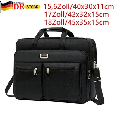 15.6/17/18 Zoll Laptop Tasche Umhängetasche Business Aktentasche Schultertasche - Bild 1 von 4