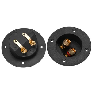 2 Stück DIY Lautsprecher Terminal Box vergoldet für sichere Verkabelung Verbindung - Bild 1 von 12
