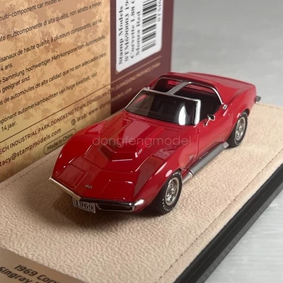 Sello escala 1/43 1969 rojo Chevrolet Corvette L88 cupé techo en T Monza regalos Foto 1 de 2