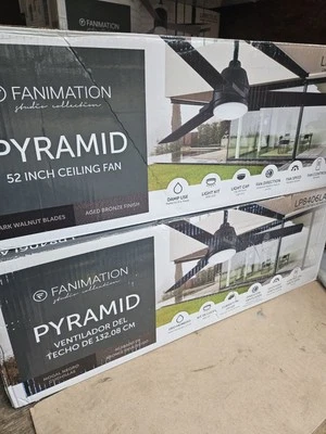 Fanimation Fans Pyramid - 3 Blade Indoor/Outdoor Ceiling Fan with Light LP8406LZ - Image 1 of 2