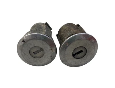 Jeep Wrangler YJ Full Hard Door LOCK CYLINDERS Chrome 87-91 Pair Door Locks OEM - Image 1 of 4