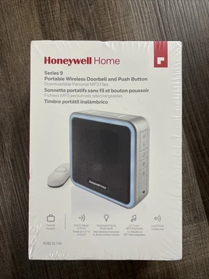 Nuevo Timbre Inalámbrico Portátil Honeywell Home Serie 9 con Pulsador Plateado R Foto 1 de 3