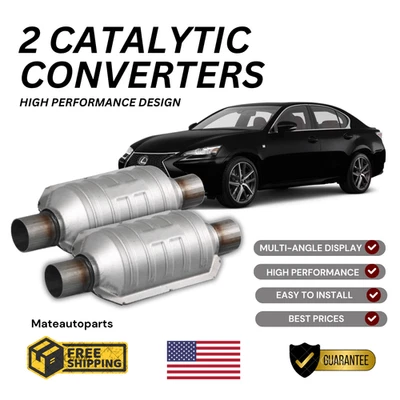 Para todos los Lexus GS350 Dos Convertidores Catalíticos 2.25" Alta Calidad Mejores Materiales Foto 1 de 4