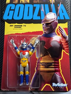 Figura exclusiva de reacción Super7 Godzilla Jet Jaguar '73 Soaring Toho nueva en caja 2023 Foto 1 de 3