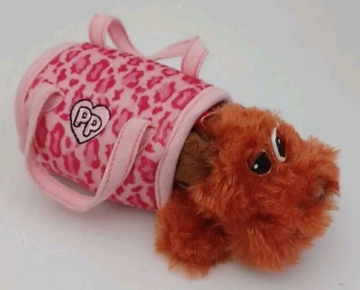 2014 Pound Puppies Puppy Plush Mini Dog Adopt Tags Blue Blanket Pink Carrier - Image 1 of 4