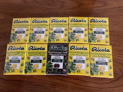 10 - Pastillas Ricola Swiss Herb refrescante calmante 45 g - ¡Sin azúcar! NUEVO Foto 1 de 2