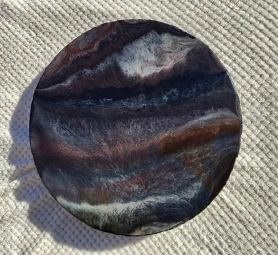 Handcrafted Green Marble Pattern Round Epoxy Lazy Susan - Image 1 of 2