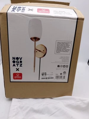 Globe Raoul 1-Light Matte Brass Wall Mount  - Image 1 of 4