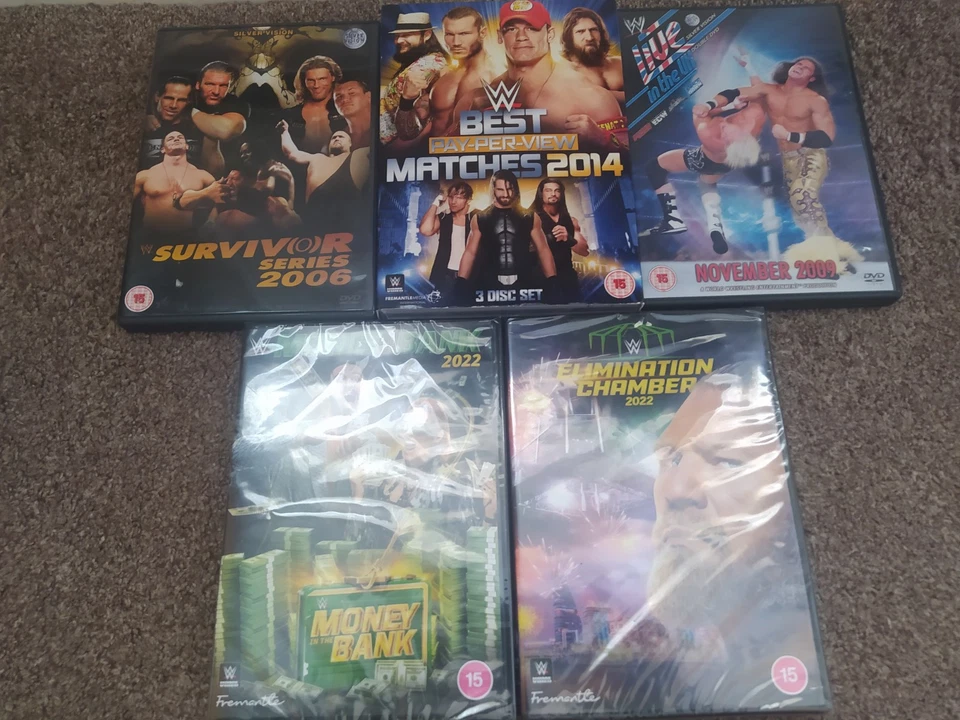 DVD Bundle WWE Wrestling x 5 (2 sealed)  - Image 1 of 1