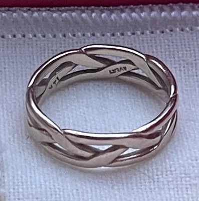 Anillo de boda James Avery Tresse de oro amarillo de 14 k/talla -7 Foto 1 de 4