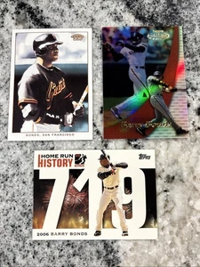 Barry Bonds 2002 Topps 206 Black Jersey & 2000 Topps Gold Label & 2006 Topps HR  - Picture 1 of 7
