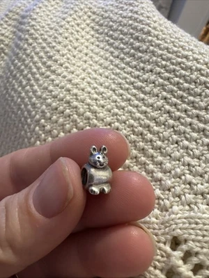 Genuine Pandora Bracelet Charm - Silver Bunny Rabbit Charm  - Image 1 of 2