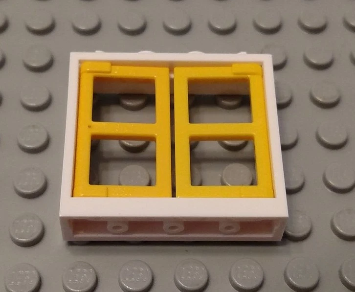LEGO Blanco 1x4x3 Ventana Ciudad Amigos Casa Creador con Piezas de Panel Amarillo Foto 1 de 1