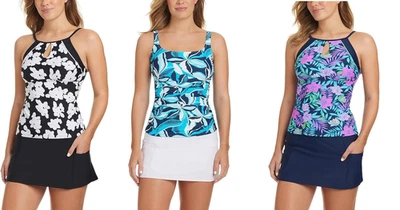 ELLEN TRACY Womens  Lightweight Tankini Swimsuit Set or top or bottom - Image 1 of 4