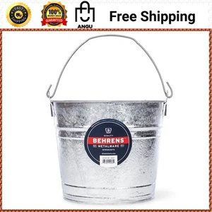 8 Qt. Steel Hot Dipped Pail | Behrens Of Tub Pails Lot Qt Metal Water Bucket - Picture 1 of 5