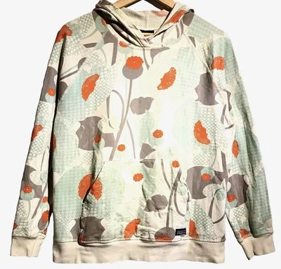 Женская толстовка с капюшоном Patagonia с цветочным рисунком толстовка пуловер из органического хлопка маленький размер - Изображение 1 из 4