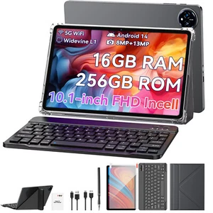 2025 Android 14 Tablet 256GB ROM (1TB TF) 11 inch 5G WiFi 8000mah Dual Camera 2K - Picture 1 of 23