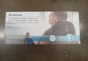 Brookstone Shiatsu Neck & Back Massager with Heat In Box Free Shipping - Picture 1 of 3