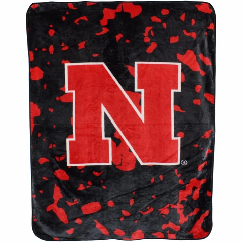 Nebraska Cornhuskers College Covers 63 x 86 Soft Raschel Plush Throw Blanket Cover