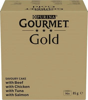 2XGourmet Gold Refined Ragout Wet Cat Food, Variety Mix, Pack of 96 (96 x 85 g) - Bild 1 von 4