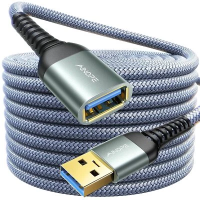 USB Extension Cable,USB Extender,USB 3.0 Extension Cable, 10FT,Grey - Image 1 of 4