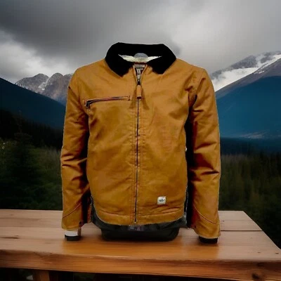 Eddie Bauer Workwear Men Berber Lined Duck Contractor Coat Mechanic Jacket L-2X - Image 1 of 4