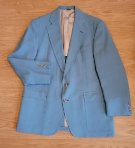 Abrigo deportivo Palm Beach chaqueta para hombre tejido azul lino hecho en EE. UU. talla L - Imagen 1 de 7
