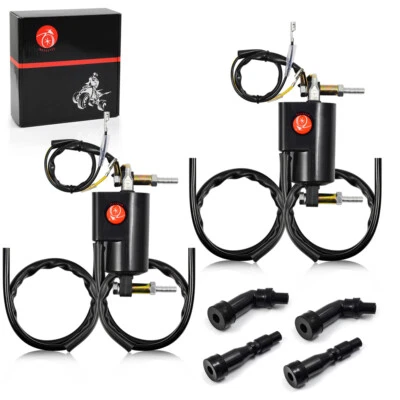 2x Bobinas de encendido con tapas para motocicleta Honda Super Sport CB400F CB550F CB550K Foto 1 de 4