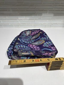 Preloved Vera Bradley Lunch Bunch - FLORAL PURPLE  QUILTED - ID slot LUNCH BAG - Picture 1 of 12