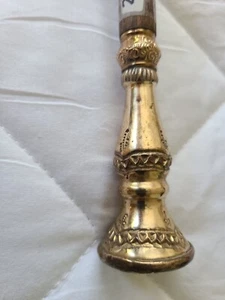 Antique early 1900 Gold Plated Repousse Engraved Walking Stick Cane for woman - Picture 1 of 4