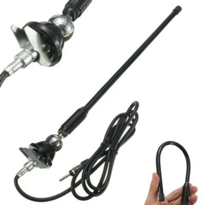  Antena Amplificada Radio AM/FM Montaje Universal Base Giratoria Techo Coche 16" Foto 1 de 4