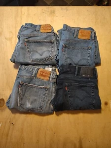 Lot of 4 Levi's 505 Jeans Blue Men's Size 38 X 30 - Picture 1 of 21