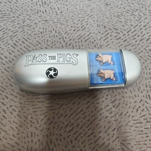 Pass The Pigs Dice Game Travel Winning Moves Silver Slide Box With Instructions - Picture 1 of 3