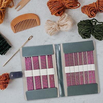 Knitting Needle Set Double Pointed Interchangeable Portable With Bag Smooth • 47.68€
