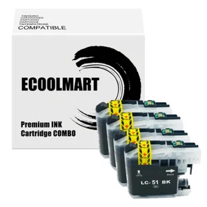 4BK Ink Cartridge fits Brother LC51 MFC-665CW MFC-685CW MFC-845CW 885CW 465cn - Picture 1 of 1