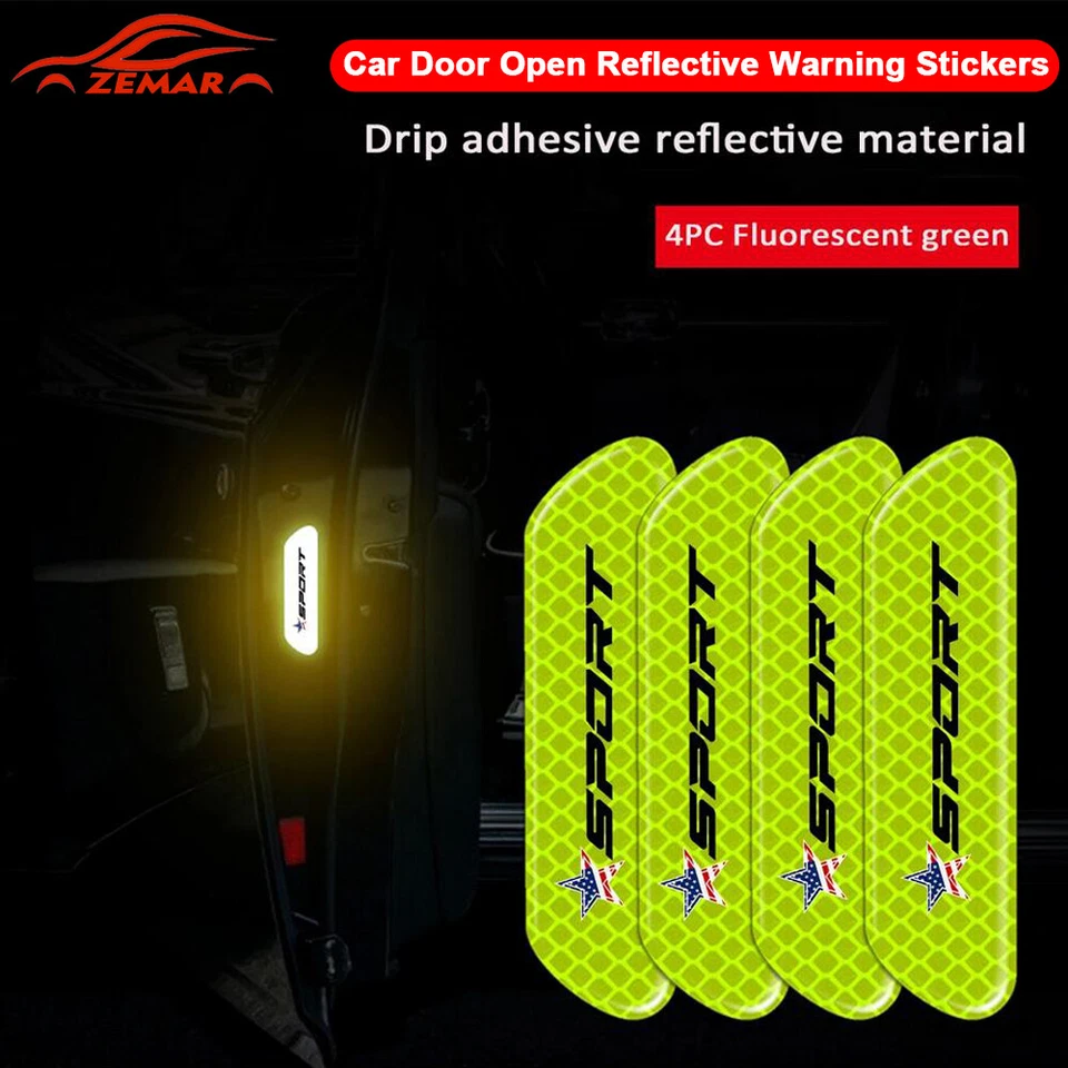 Car Door Open Reflective Warning Stickers For Ford F-150 For Chevrolet Silverado — 第 1/4 张图片