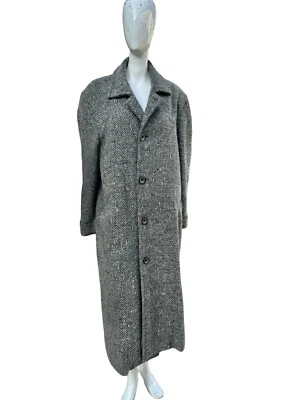 Abrigo largo MATSUDA VINTAGE años 90 patrón espiga para hombre L Maxi clásico Foto 1 de 4