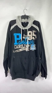 NWT NFL Team Apparel Carolina Panthers Full Zip Hoodie Long Sleeve Black Sz 2XL - Picture 1 of 9